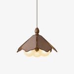 Ravia Pendant Light in Raffia, Glass, and Wood – Modern Organic Chandelier for Dining and Living Spaces