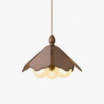 Ravia Pendant Light in Raffia, Glass, and Wood – Modern Organic Chandelier for Dining and Living Spaces