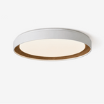 Arco Acrylic Ceiling Light – Modern Minimalist Flush Mount with Walnut Accent