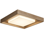 Kurin Wood Frame Ceiling Light – Modern Flush Mount LED for Bedroom, Dining, Living Room