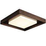 Kurin Wood Frame Ceiling Light – Modern Flush Mount LED for Bedroom, Dining, Living Room