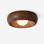 Arboris Ring Ceiling Light – Modern Wood Grain LED Flush Mount