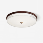 Lindor Wood LED Flush Mount Ceiling Light, Modern Natural Wood Ring