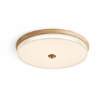 Lindor Wood LED Flush Mount Ceiling Light, Modern Natural Wood Ring