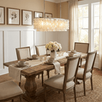 Liora Shell Linear Chandelier – Natural Shell Pendant Light for Dining & Living Rooms