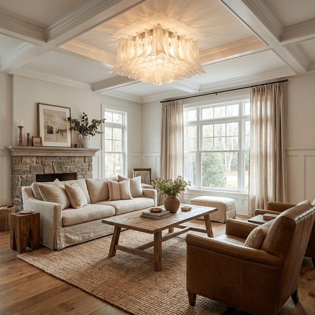 Aurielis Sculptural Glass Flush Ceiling Light for Modern Interiors
