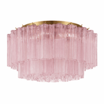 Eloria Glass Semi-Flush Ceiling Light in Gold Finish