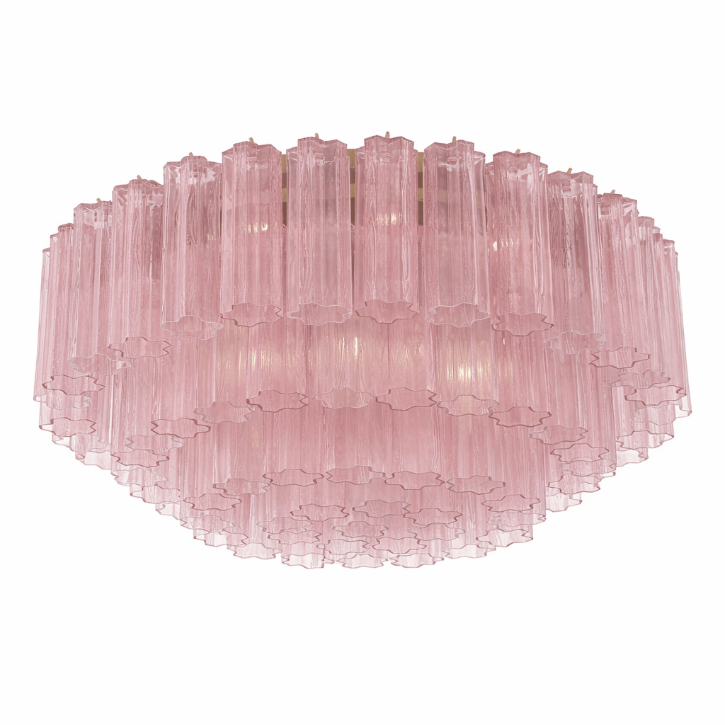 Eloria Glass Semi-Flush Ceiling Light in Gold Finish