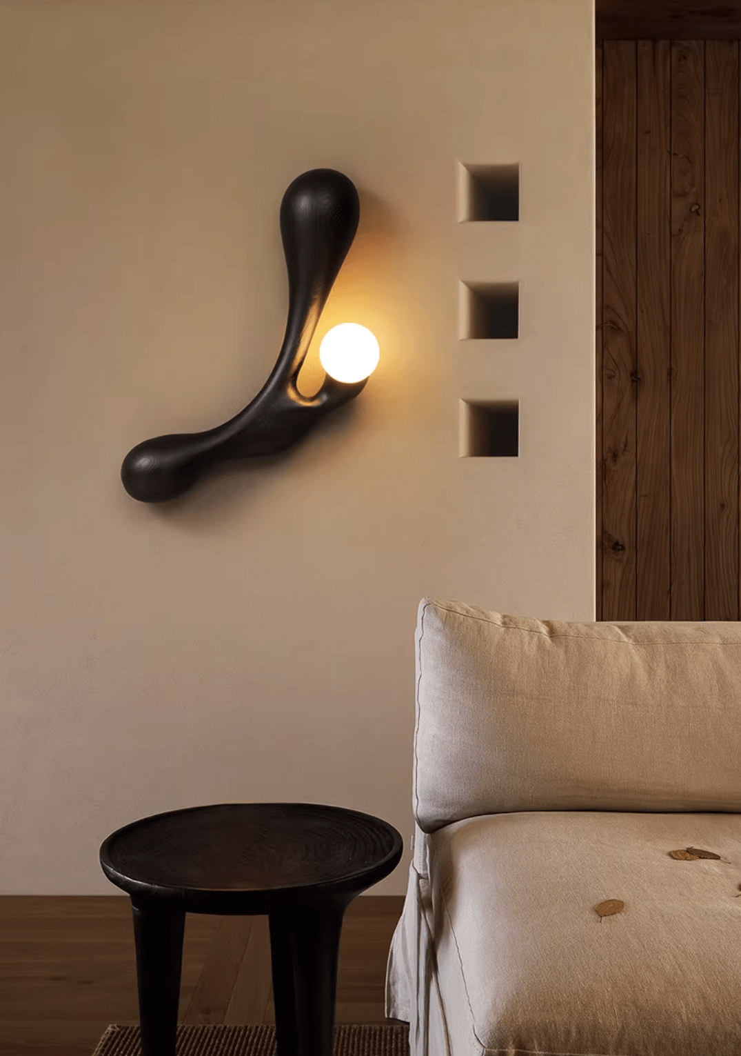 Liora Drift Wood Wall Sconce | Sculptural Solid Wood Wall Light