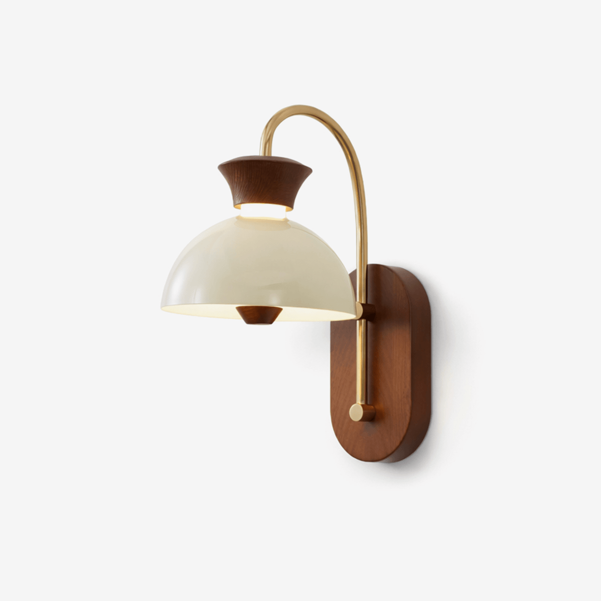 Arc Wood Wall Sconce with Integrated LED — Modern Minimalist Lighting