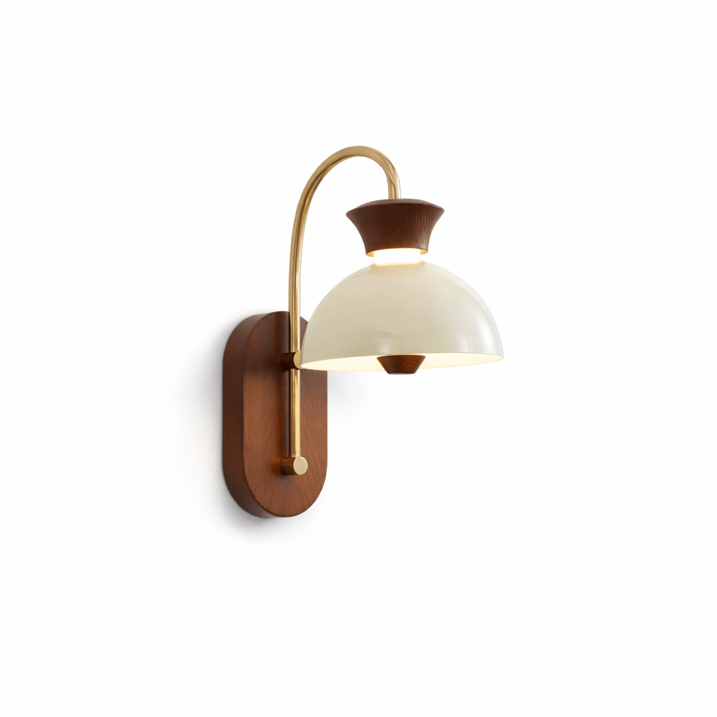 Arc Wood Wall Sconce with Integrated LED — Modern Minimalist Lighting