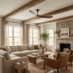 Aero Breeze Ceiling Fan — Sculpted Wood Blades & Whisper-Quiet DC Motor
