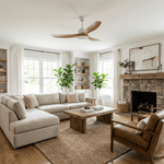Amelia Ceiling Fan — Sculpted ABS Blades, DC Motor, 42-52 Inch