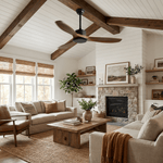 Amelia Ceiling Fan — Sculpted ABS Blades, DC Motor, 42-52 Inch