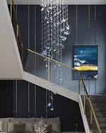 Crystalwing Butterfly Chandelier – Modern Crystal Pendant Light for Dining Room and Living Room