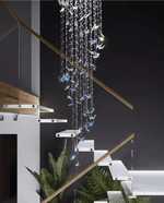 Crystalwing Butterfly Chandelier – Modern Crystal Pendant Light for Dining Room and Living Room