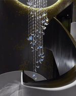 Crystalwing Butterfly Chandelier – Modern Crystal Pendant Light for Dining Room and Living Room