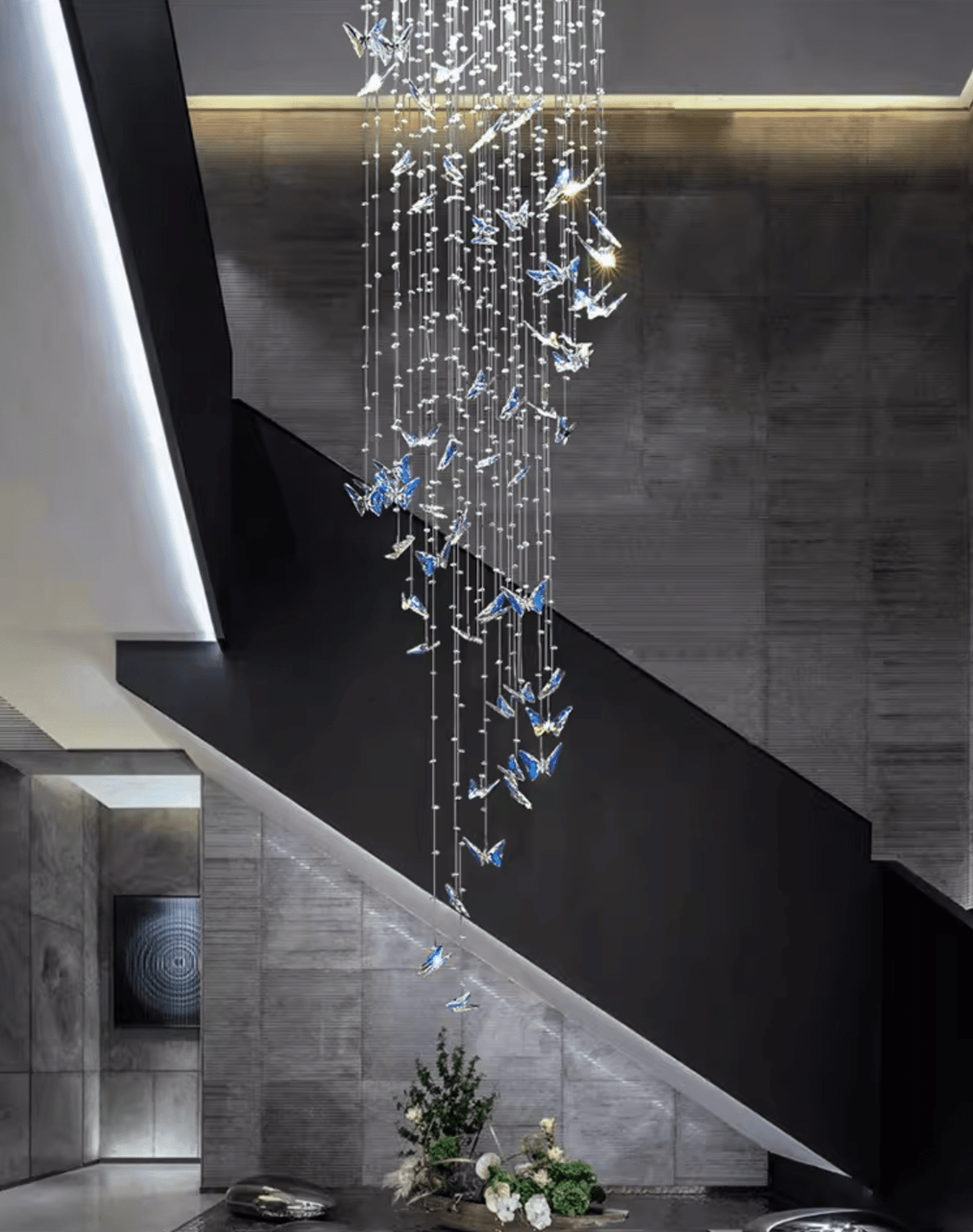 Crystalwing Butterfly Chandelier – Modern Crystal Pendant Light for Dining Room and Living Room