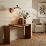 Arcwood Saucer Wall Sconce in Walnut and Brass