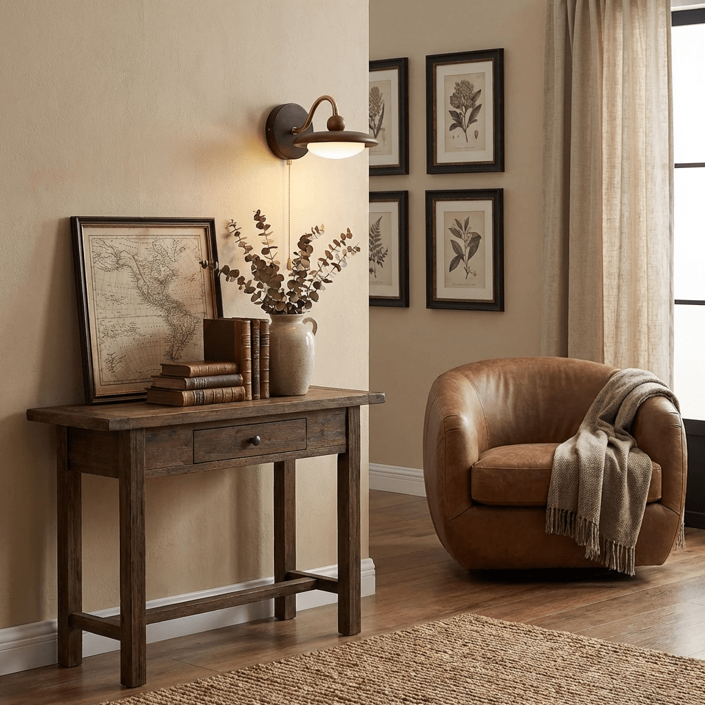 Arcwood Saucer Wall Sconce in Walnut and Brass