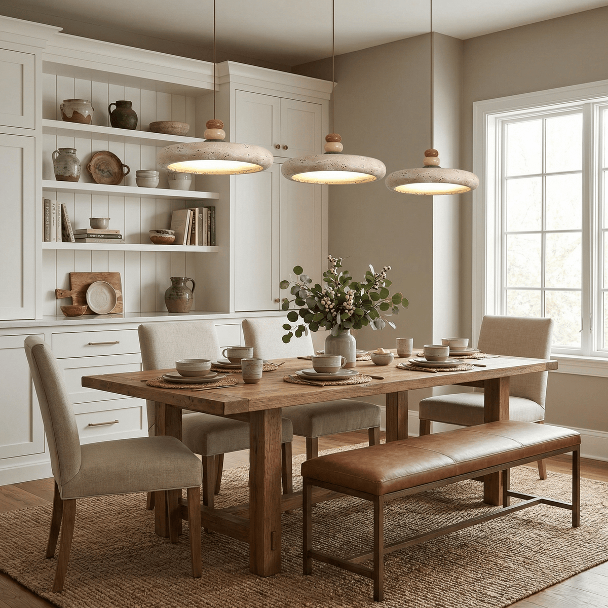 Dorelle Travertine Pendant Light – Sculptural Ceiling Lamp for Modern Interiors