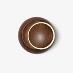 Walden Orbit Wall Sconce with Wood Grain Finish