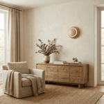 Walden Orbit Wall Sconce with Wood Grain Finish