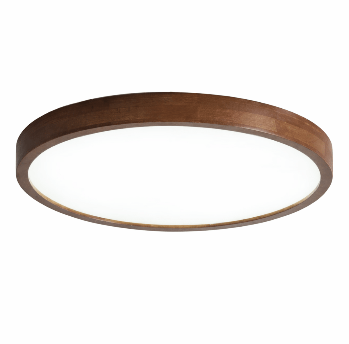 Kairo Soft Edge LED Flush Mount Ceiling Light in Walnut Wood Finish