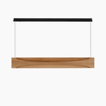 Arcadia Wave Linear Wood LED Pendant Light for Dining Room and Kitchen Island