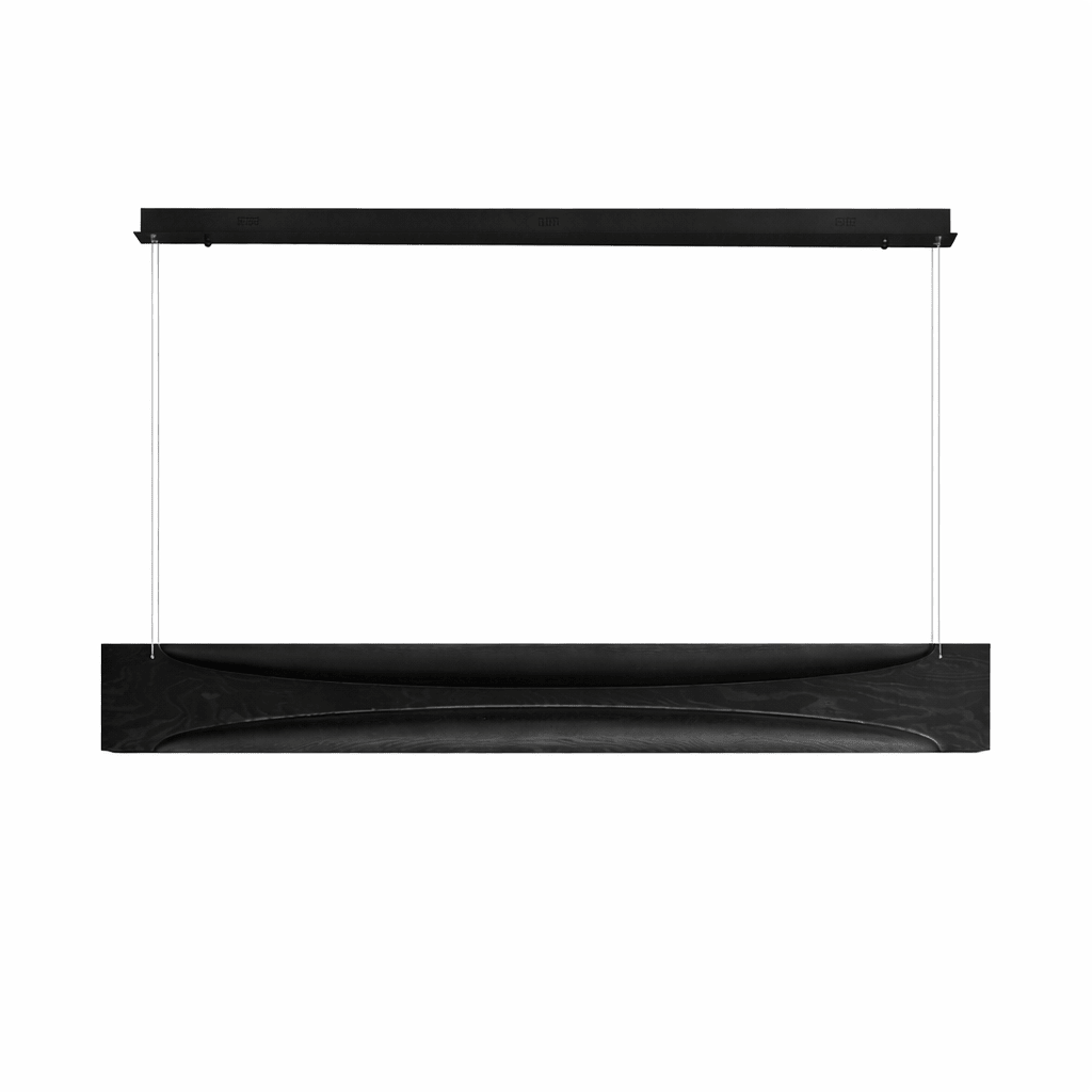 Arcadia Wave Linear Wood LED Pendant Light for Dining Room and Kitchen Island