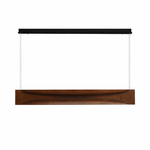Arcadia Wave Linear Wood LED Pendant Light for Dining Room and Kitchen Island