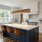 Arcadia Wave Linear Wood LED Pendant Light for Dining Room and Kitchen Island