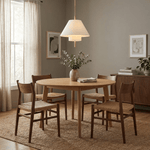Haloa Layered Fabric Pendant Light with Brass Accents