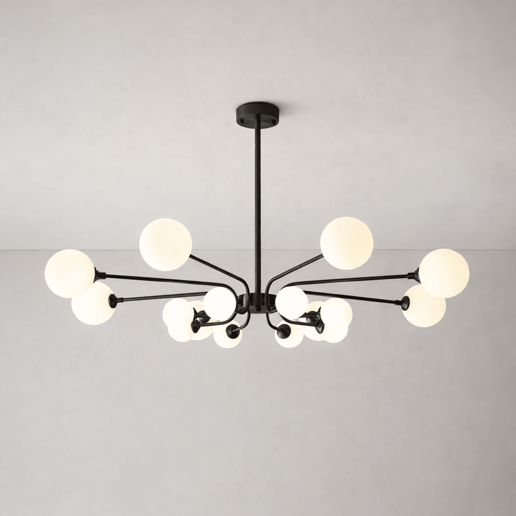 Balloon Ball Chandelier – Modern Gold Glass Pendant Light for Dining Room and Living Room