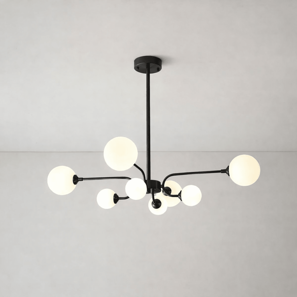 Balloon Ball Chandelier – Modern Gold Glass Pendant Light for Dining Room and Living Room