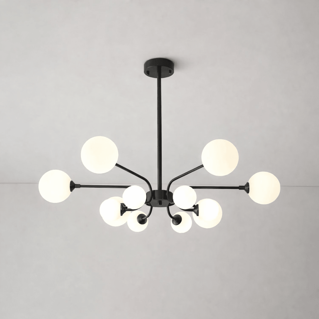 Balloon Ball Chandelier – Modern Gold Glass Pendant Light for Dining Room and Living Room