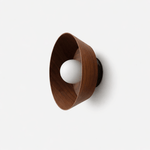 Vireo Wood Disc Wall Sconce – Modern Minimalist Walnut Wall Light