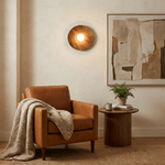 Vireo Wood Disc Wall Sconce – Modern Minimalist Walnut Wall Light