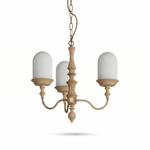 Lyra Constellation Chandelier – Modern Geometric Pendant Light in Wood and Glass