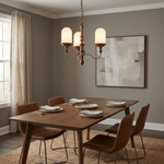 Lyra Constellation Chandelier – Modern Geometric Pendant Light in Wood and Glass