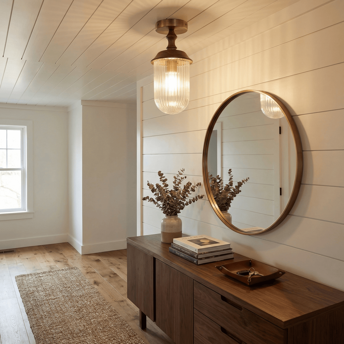Sylvan Wood Rim Ceiling Light – Modern Minimalist Flush Mount