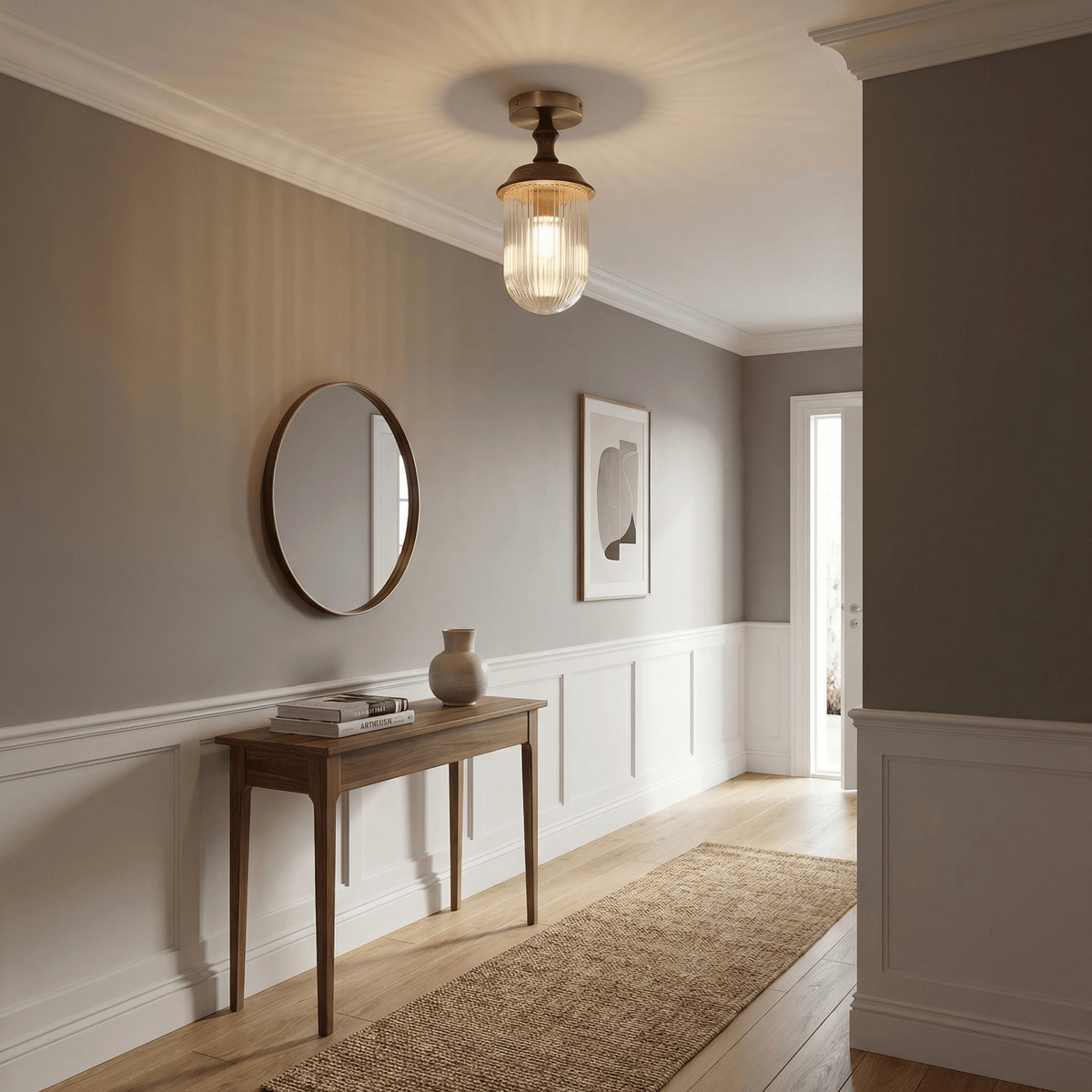 Sylvan Wood Rim Ceiling Light – Modern Minimalist Flush Mount