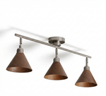 Axiom Directional Ceiling Lamp with Wooden Shades