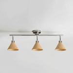 Axiom Directional Ceiling Lamp with Wooden Shades