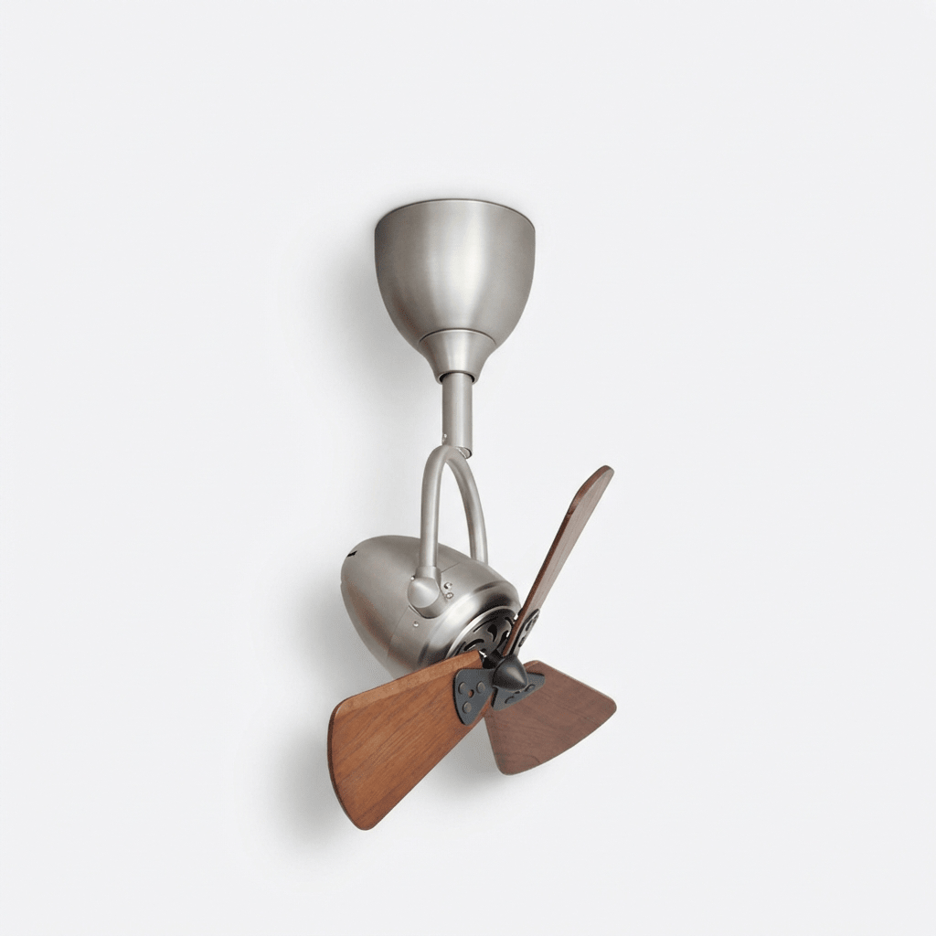 Aeronaut Articulated Ceiling Fan with Walnut Blades