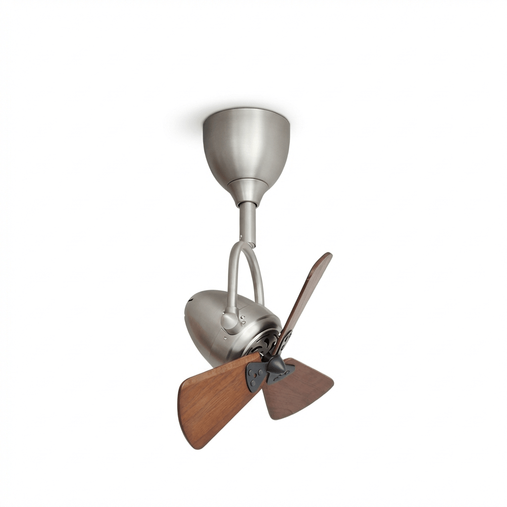 Aeronaut Articulated Ceiling Fan with Walnut Blades