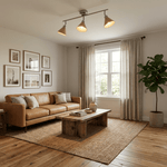 Axiom Directional Ceiling Lamp with Wooden Shades