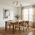 Axiom Directional Ceiling Lamp with Wooden Shades