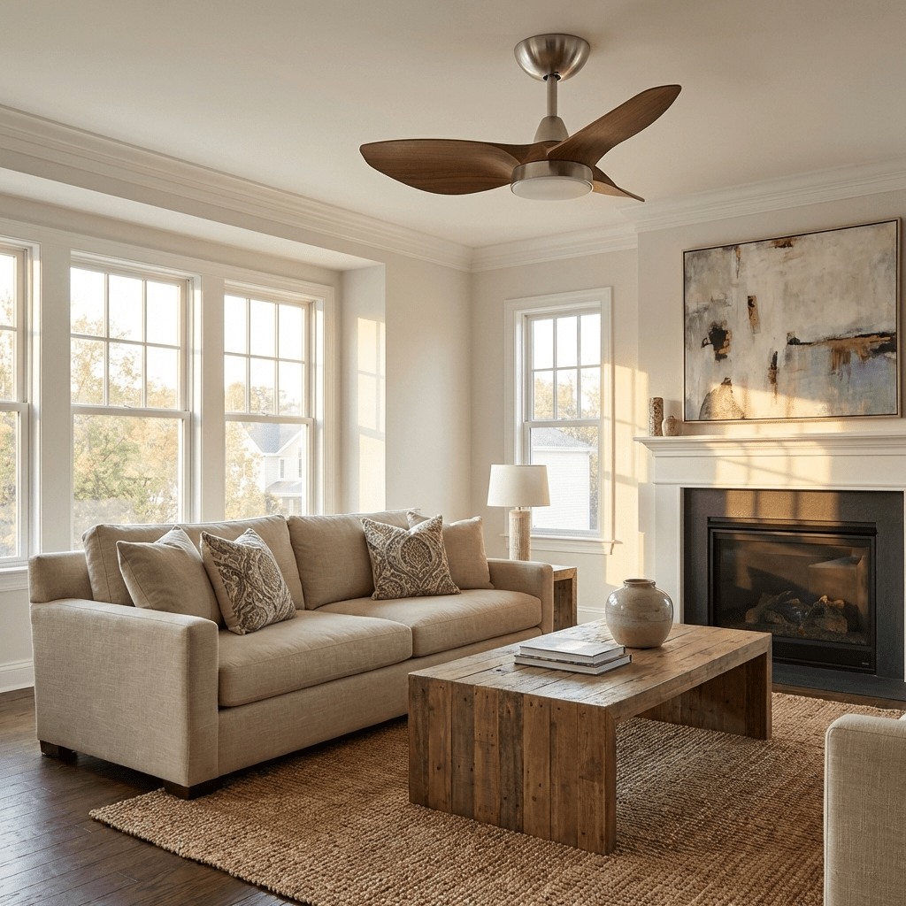 Mistral Aerodynamic Ceiling Fan with Integrated LED Light