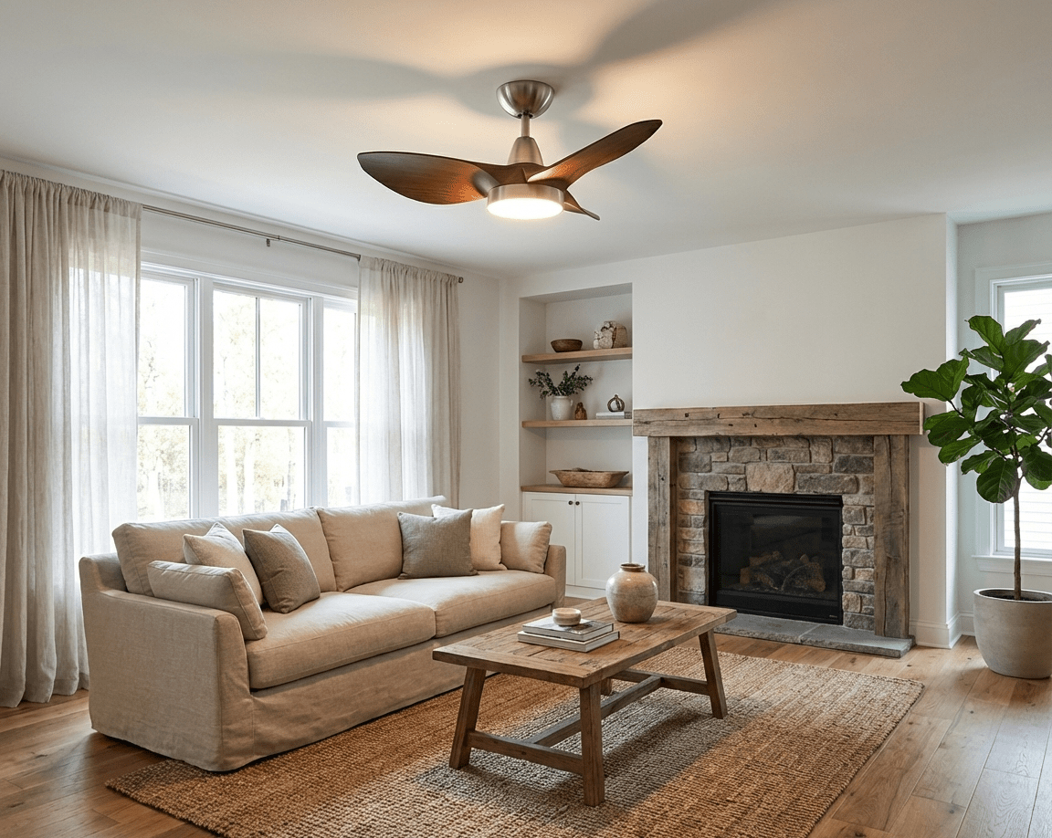Mistral Aerodynamic Ceiling Fan with Integrated LED Light